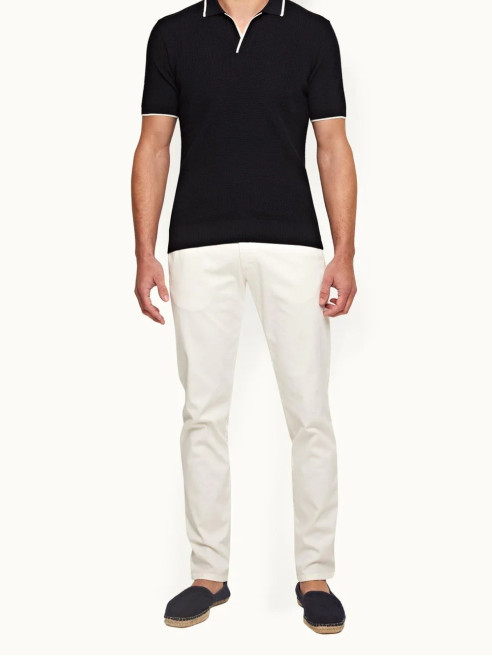 Orlebar Tailored-Fit 100% Cotton Chinos